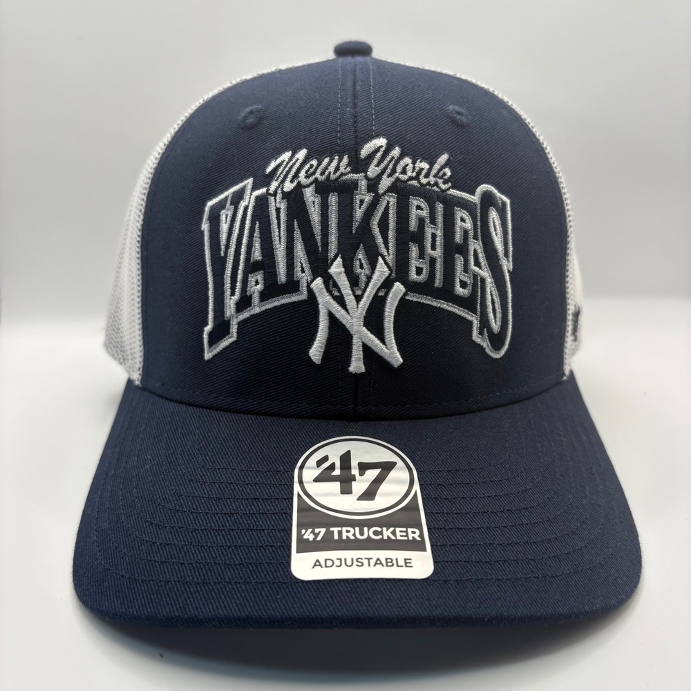 47 Brand New York Yankees Navy White Trucker Baseball Cap OSFA Adjustable